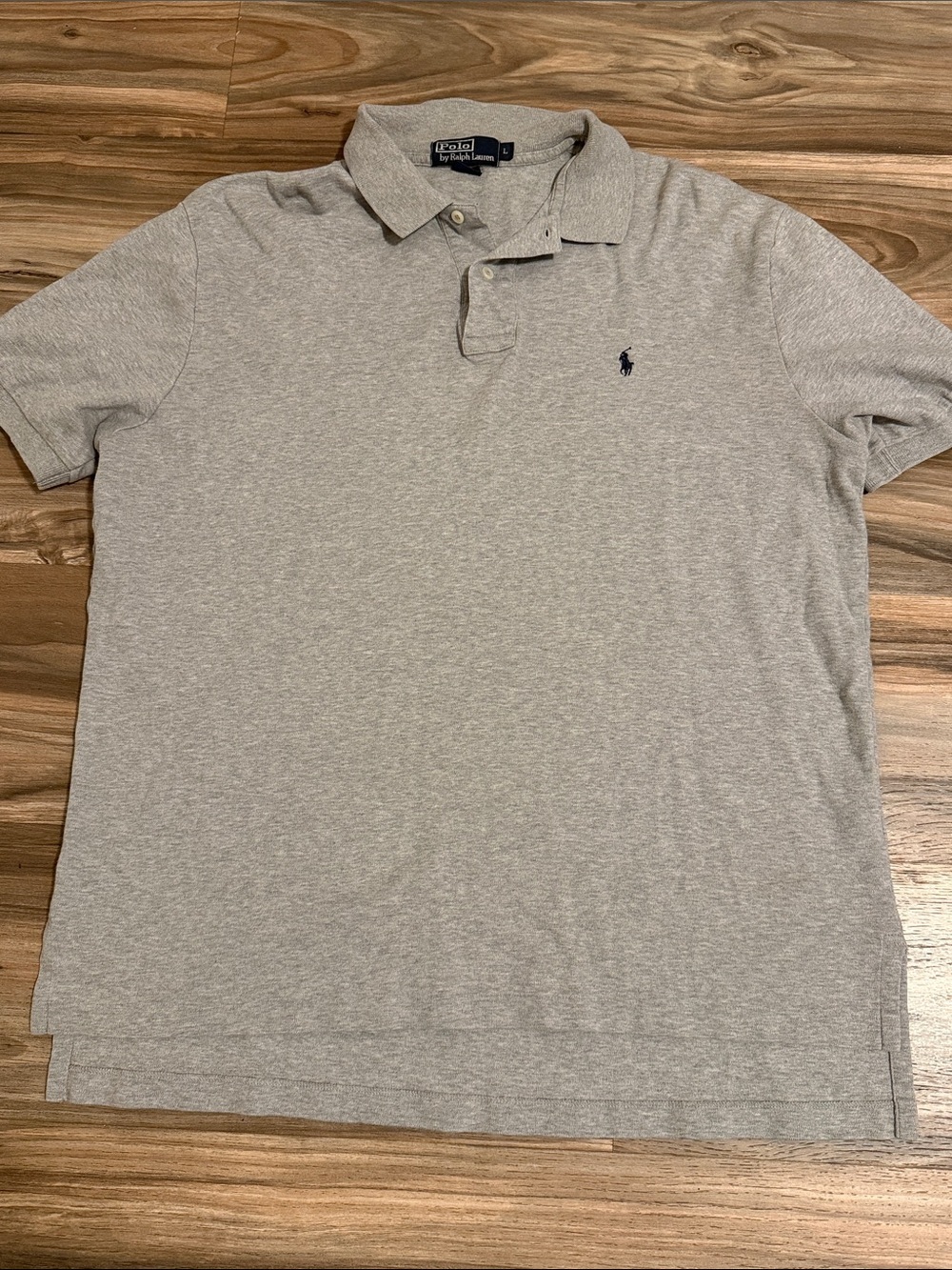 Polo Ralph Lauren Soft Touch Polo Shirt Mens L Gray Heather Pony Logo Classic
